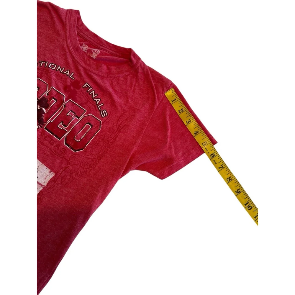ProRodeo Gear NFR Tee Shirt Girls L Red National Finals Rodeo Vegas 2015 PRCA
